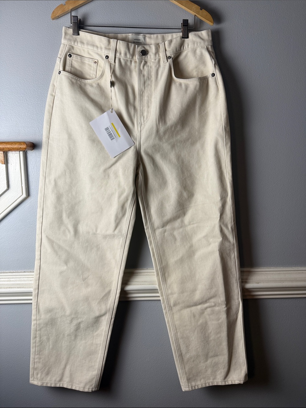 Lou Lou Saison Jude LDS Ivory Straight-Leg Jeans